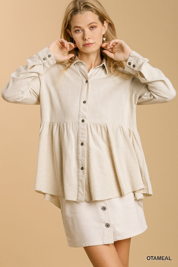 http://hometownheritageclothing.com/cdn/shop/files/Linen-Button-Down-Babydoll-Tunic-Top-by-Umgee-Collection.jpg?v=1703874840