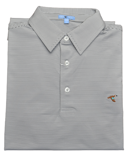Charcoal Pinstripe Performance Polo by GenTeal Apparel