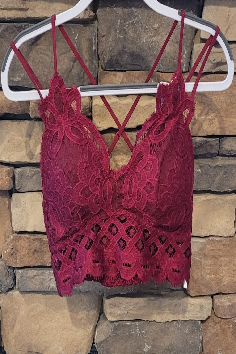 Padded Bralette in Burgundy Plus Size by Anemone – Hometown