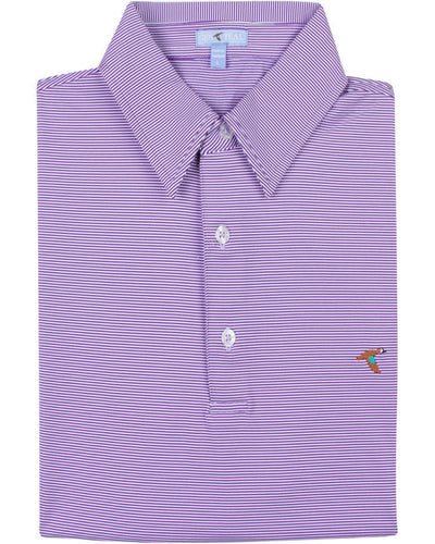 Plum Pinstripe Performance Polo by GenTeal Apparel