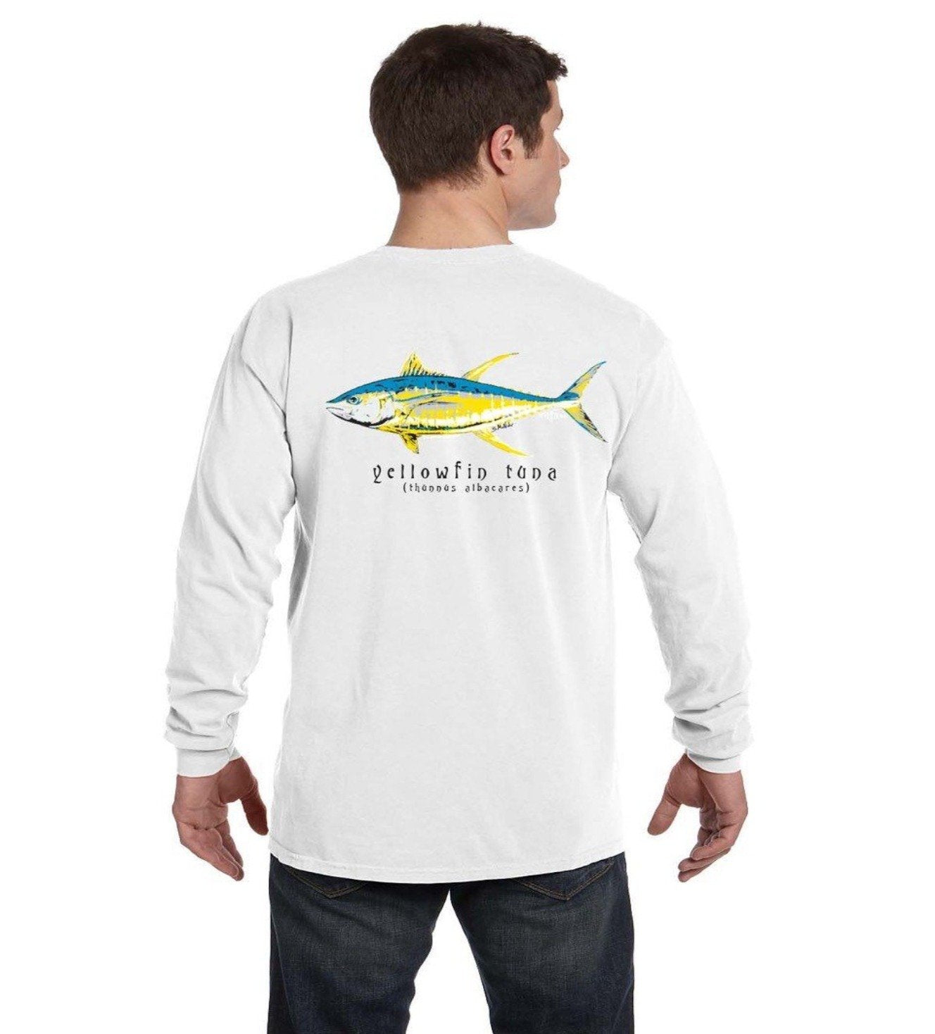 Phins Apparel Yellowfin Tuna - Long Sleeve T-Shirt L