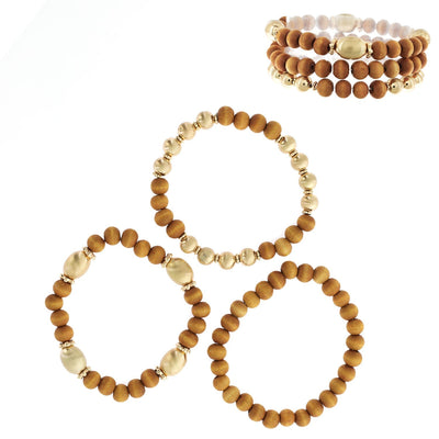 3 Piece Healing Yogi Sandalwood Bracelet Set