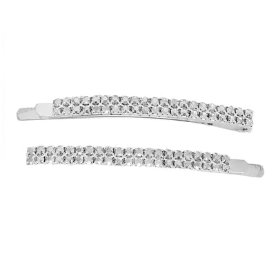 Crystal Rhinestone Embellished Hair Pin Set 2-Pack