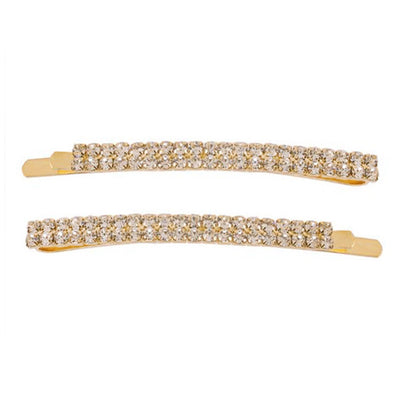 Crystal Rhinestone Embellished Hair Pin Set 2-Pack