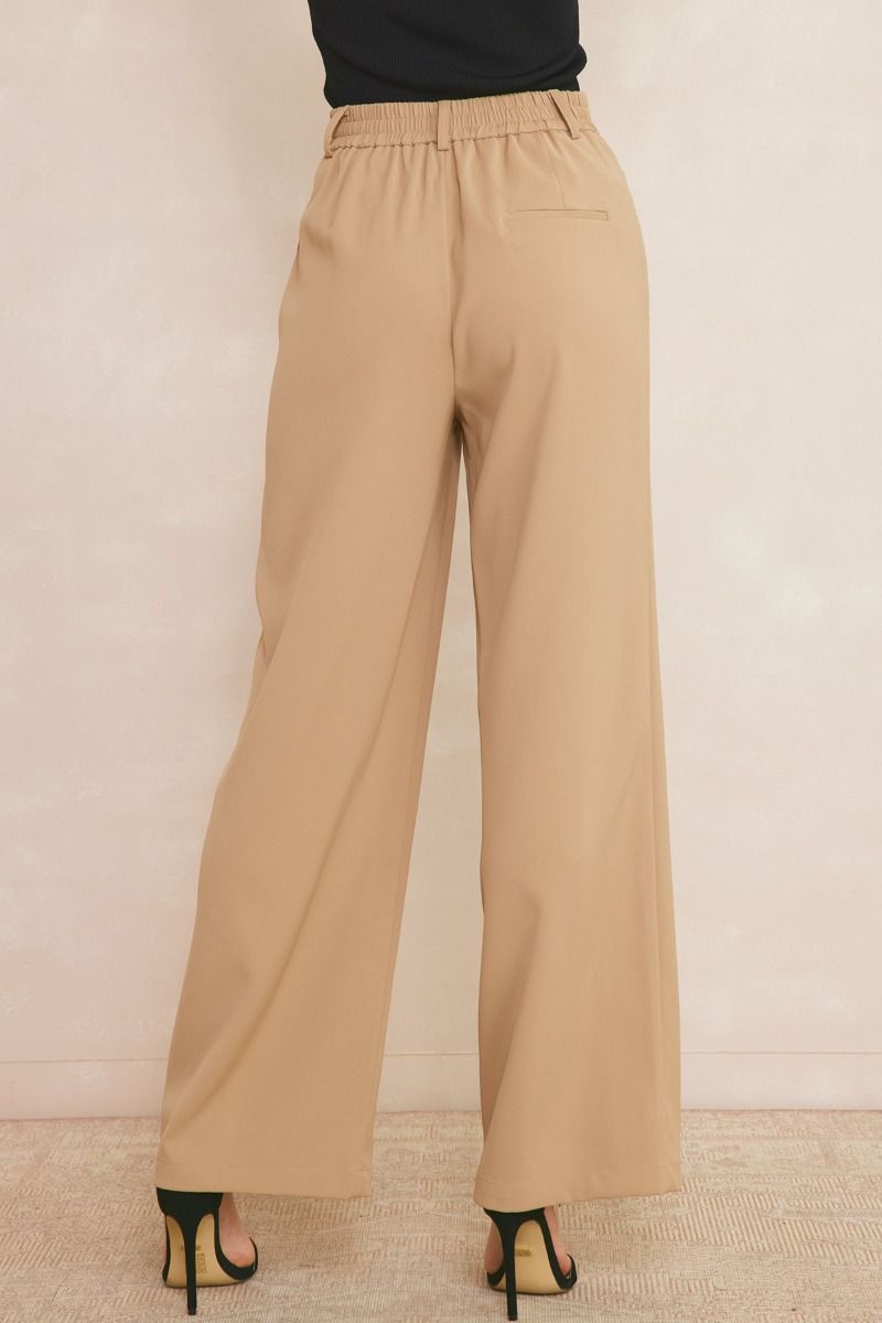 High Waist Wide Wide Leg Pants by Entro Clothing