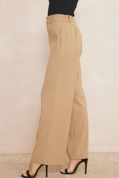 High Waist Wide Wide Leg Pants by Entro Clothing