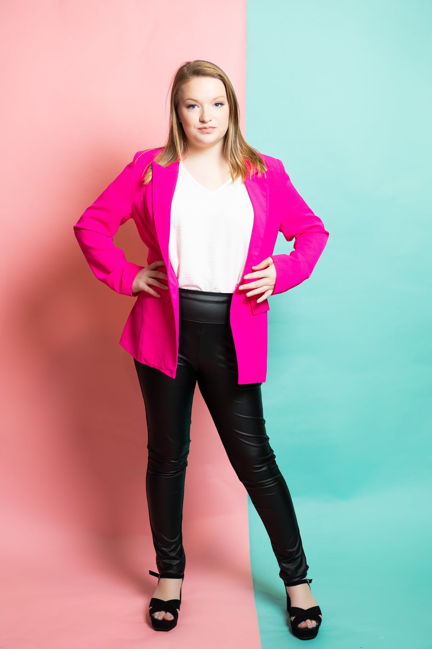 Lightweight Single Fuschia Blazer by BiBi Clothing