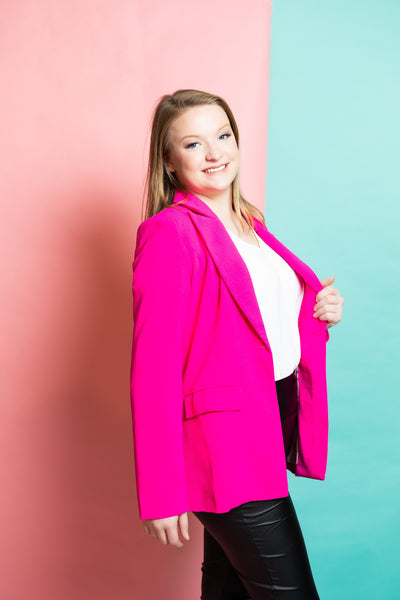 Lightweight Single Fuschia Blazer by BiBi Clothing