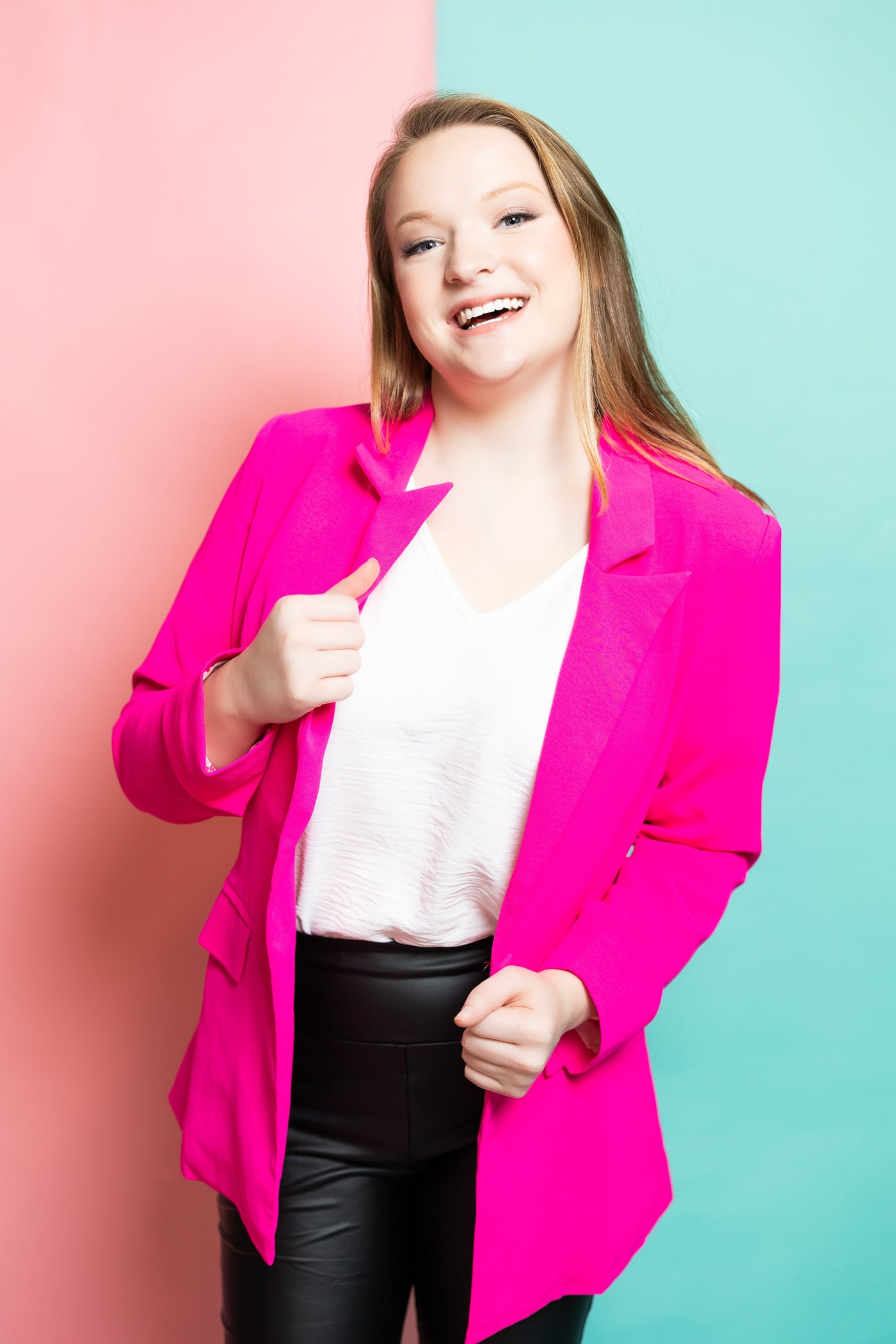 Lightweight Single Fuschia Blazer by BiBi Clothing