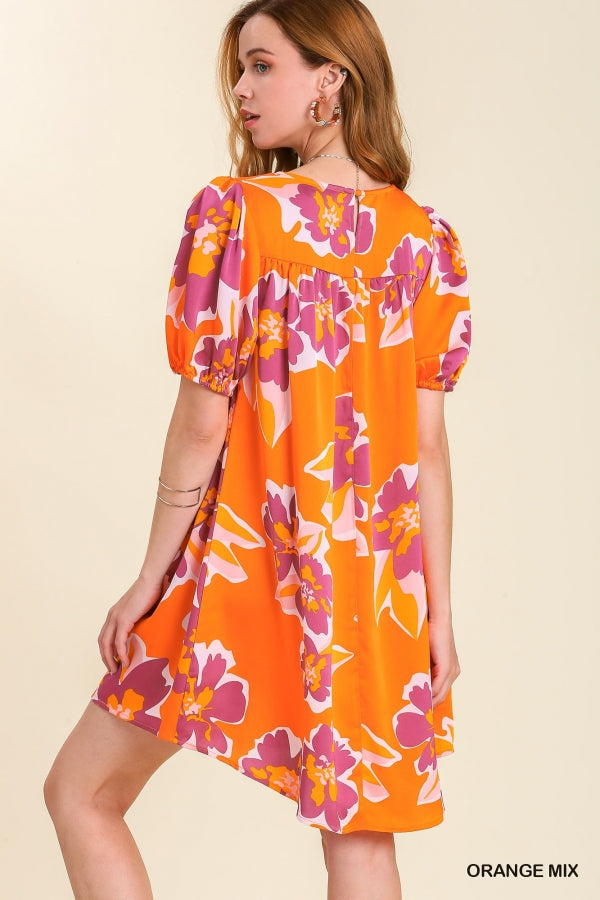 umgee holiday dress Tropical Flower Print Mini Vacation Dress by Umgee Clothing M