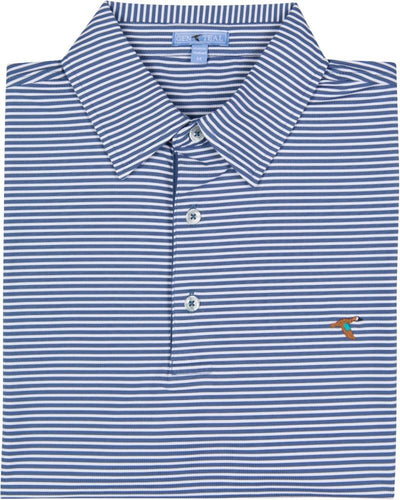 Aerial Clubhouse Stripe Performance Polo by GenTeal Apparel