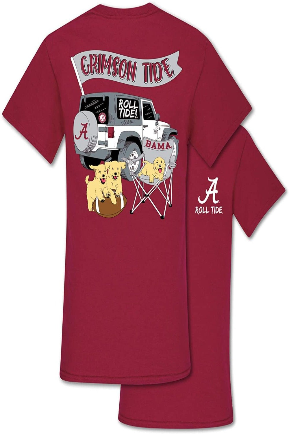 Alabama Crimson Tide Jeep - Short Sleeve T-Shirt by Southern Couture