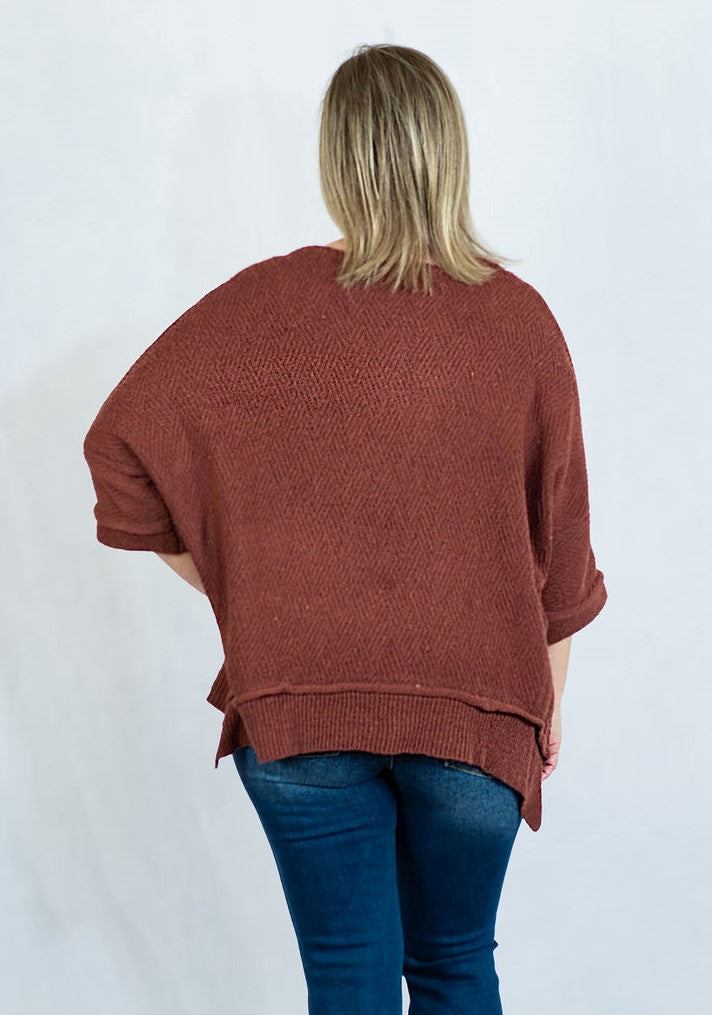 Asymmetrical Knit Top by Entro Clothing