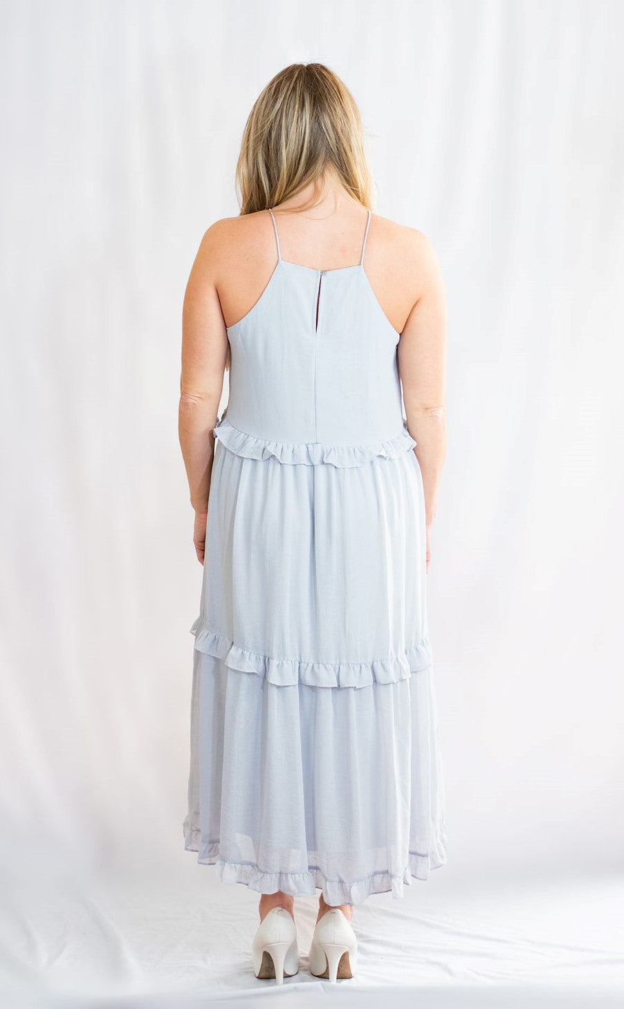 Cami Woven Midi Dress with Ruffled Detail by She + Sky