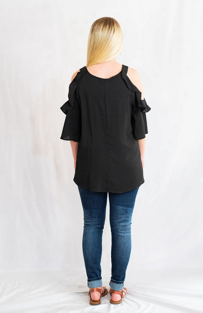 Cold Shoulder Tunic Top by Umgee Clothing