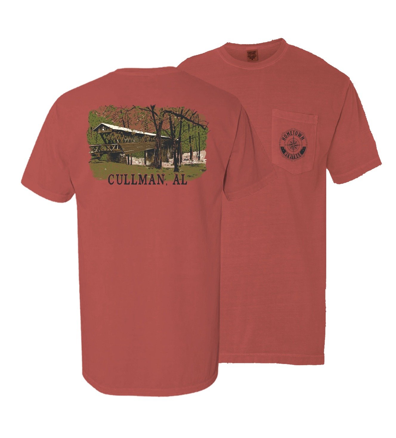 Cullman, AL Clarkson Covered Bridge T-Shirt by Hometown Heritage