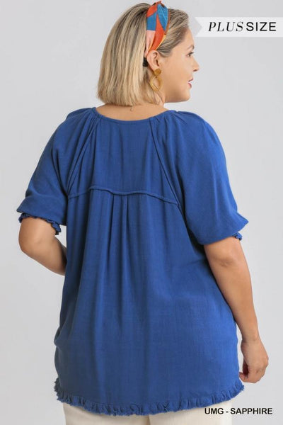 Dolman Sleeve Tunic Top in Plus Size by Umgee Clothing