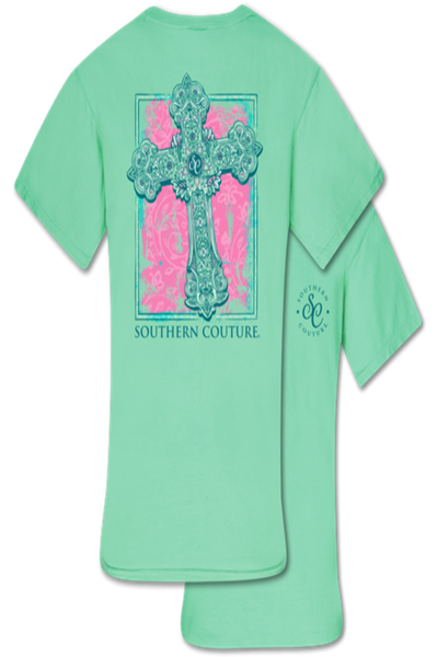 Elegant Faith Cross - Short Sleeve T-Shirt by Southern Couture