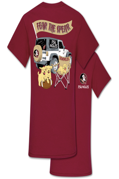 Florida State Seminoles Jeep - Short Sleeve T-Shirt by Southern Couture