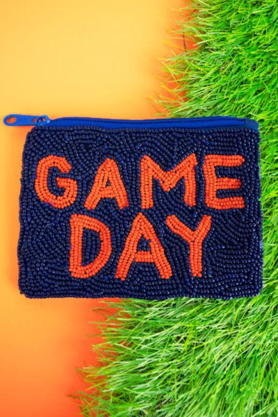 'Game Day" Seed Bead Coin Purse