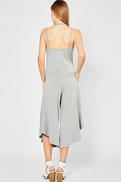 Grey Cropped Jumpsuit by Entro