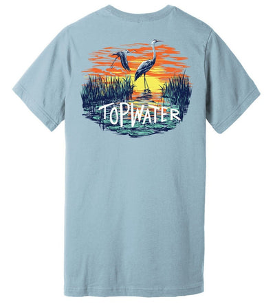 Heron Marsh - Short Sleeve T-Shirt by Topwater