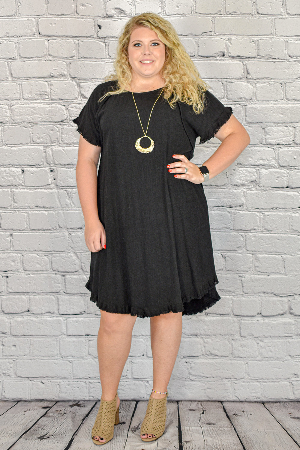 Umgee Clothing Plus Size High-Low Fringe Hem Linen Dress with Pockets –  Hometown Heritage Boutique