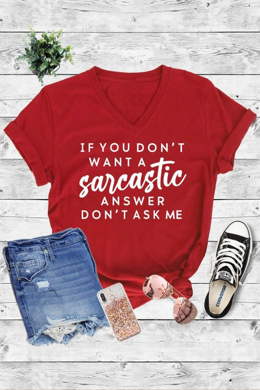 If You Don't Want A Sarcastic Answer Don't Ask Me Funny Graphic T-Shirt