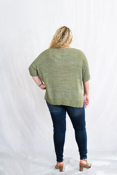 It's A Breeze Tunic Sweater Knit Top in Plus Size by Easel Clothing