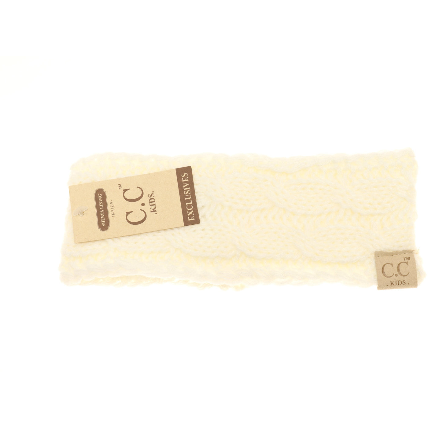 Kids Solid Cable Knit C.C Head Wrap by C.C Beanie