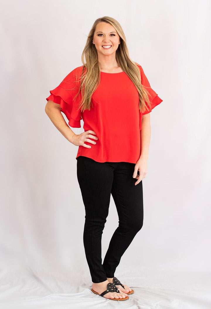 HOUGA RUFFLED TOPS red sea frill tops – HOUGA 【公式通販】