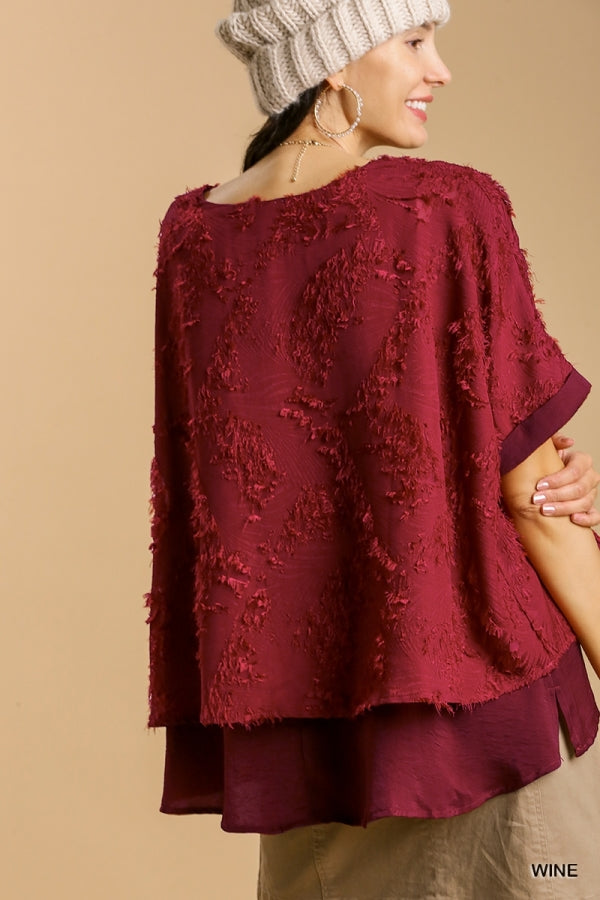 Layered Tunic Top with Fringe Detailing by Umgee Clothing