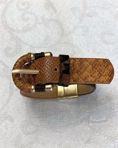 Leather Buckled Belt Magnetic Bracelet