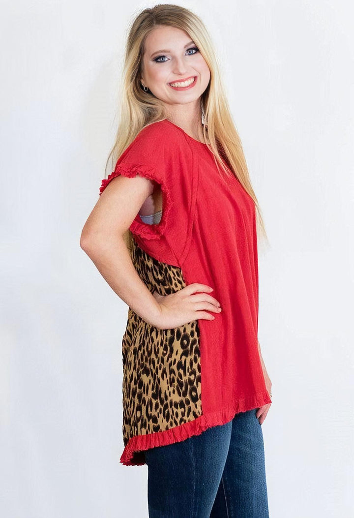 Umgee Short Sleeve Tunic Top - Linen & Cotton Blend, Printed, 29" Length, Sizes Small To Large - View #11
