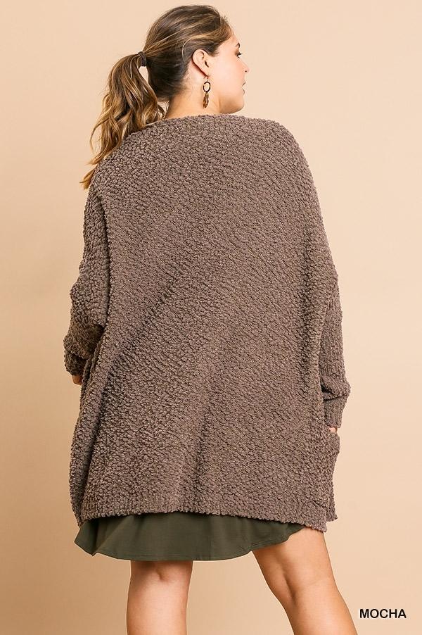 Long Sleeve, Open-Front Cardigan in Plus by Umgee USA