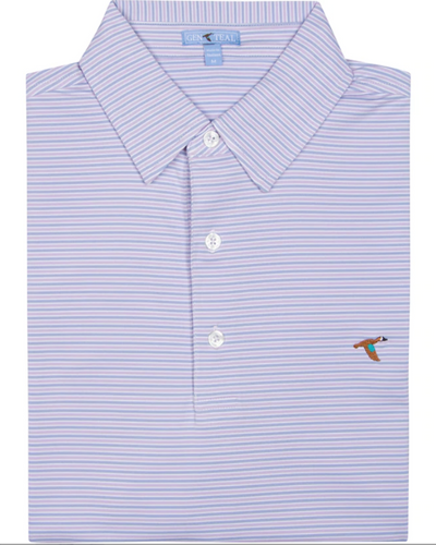 Mulberry Freeport Stripe Performance Polo by GenTeal Apparel