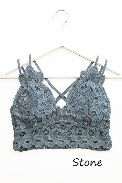 Padded Bralette in Blue Stone Plus Size by Anemone