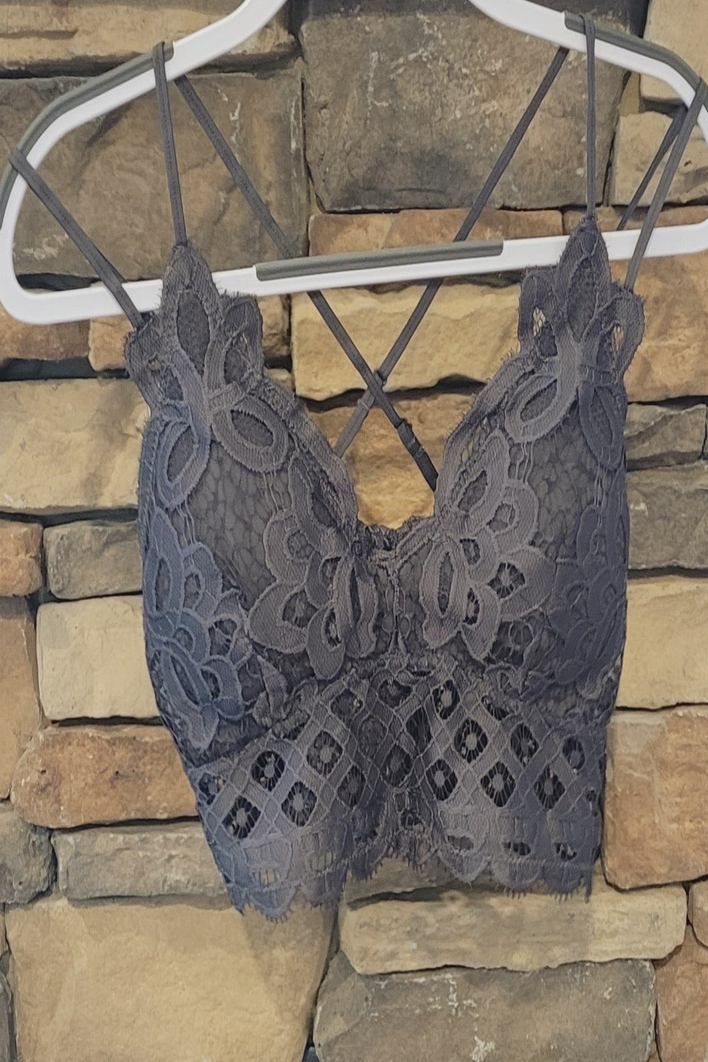 Padded Bralette in Charcoal Plus Size by Anemone