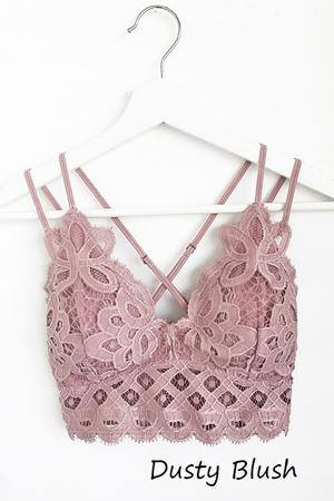 Padded Bralette in Dusty Blush Plus Size by Anemone