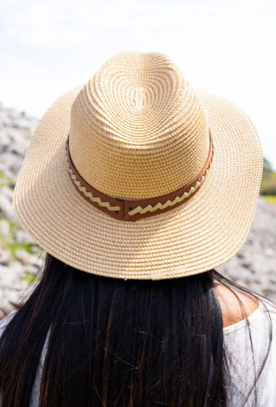 Padre Island Straw Fedora Hat