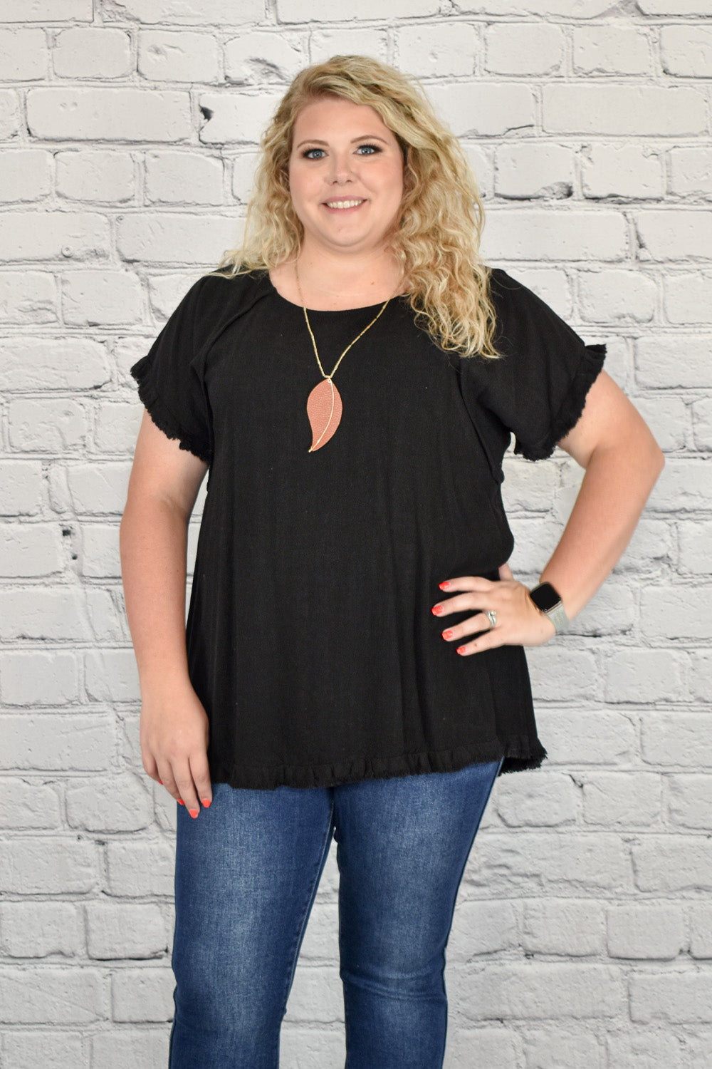Umgee Clothing High-Low Frayed Hem Cotton Tunic Top – Hometown Heritage  Boutique