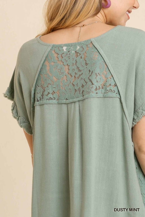 【HONEY MI HONEY】brush lace scallop tunic Best Sellers – honey
