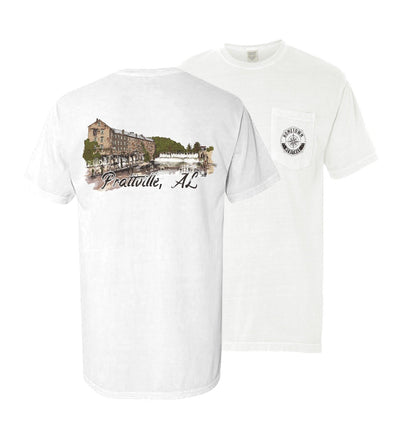 Prattville, AL Cotton Gin Factory T-Shirt by Hometown Heritage