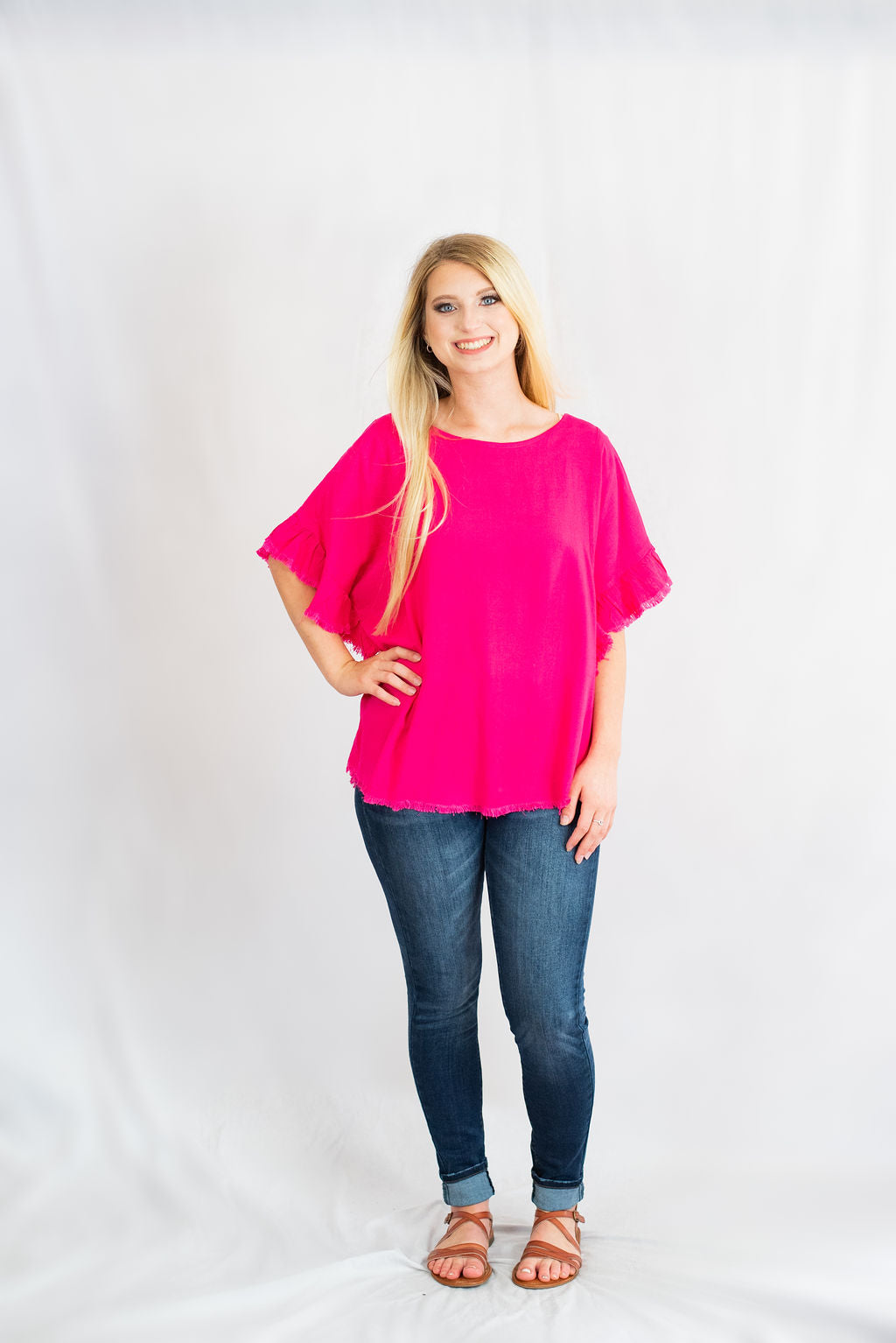 Umgee Ruffle Sleeve Tunic Top | Hometown Heritage Clothing