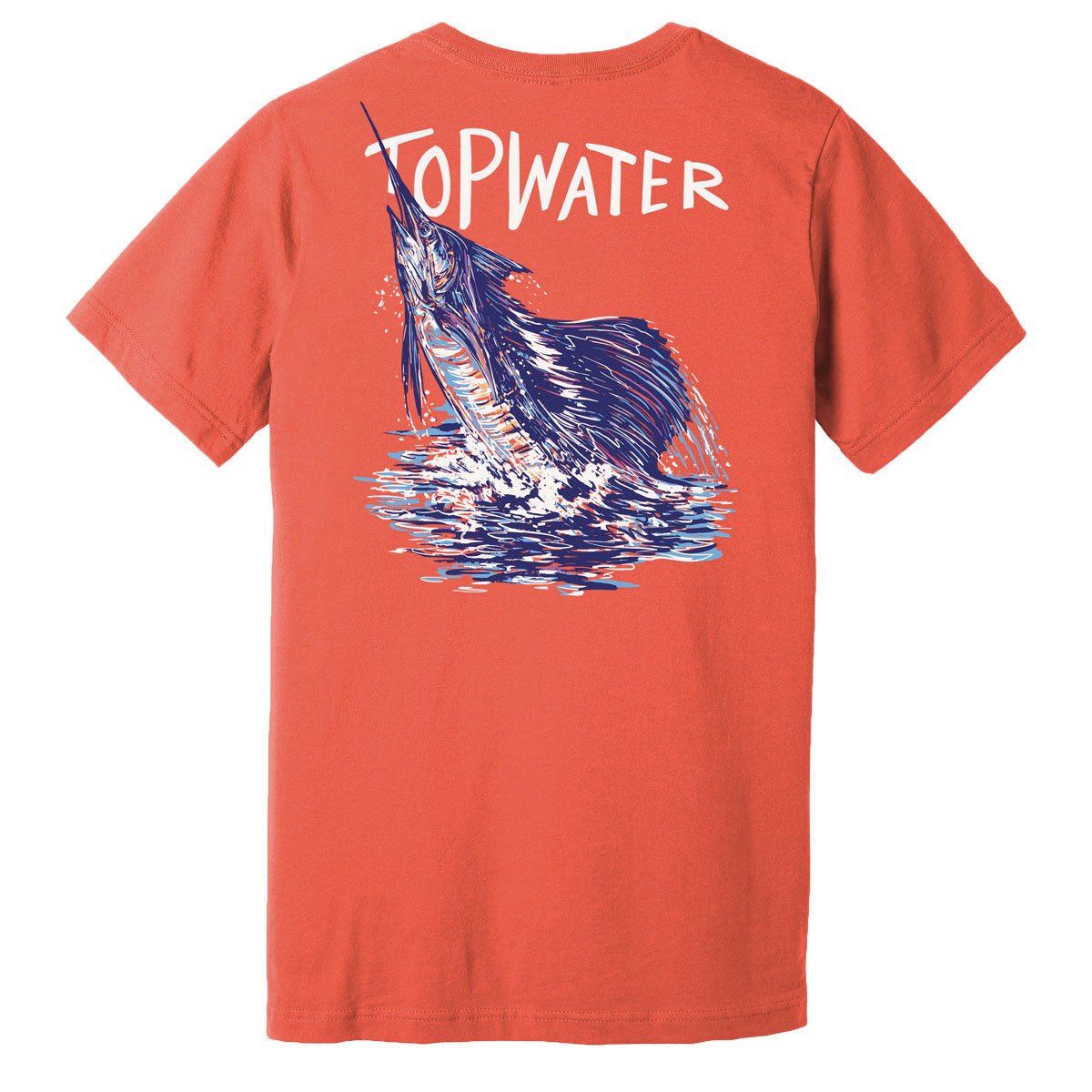 Sailfish Jumping - Short Sleeve T-Shirt by Topwater