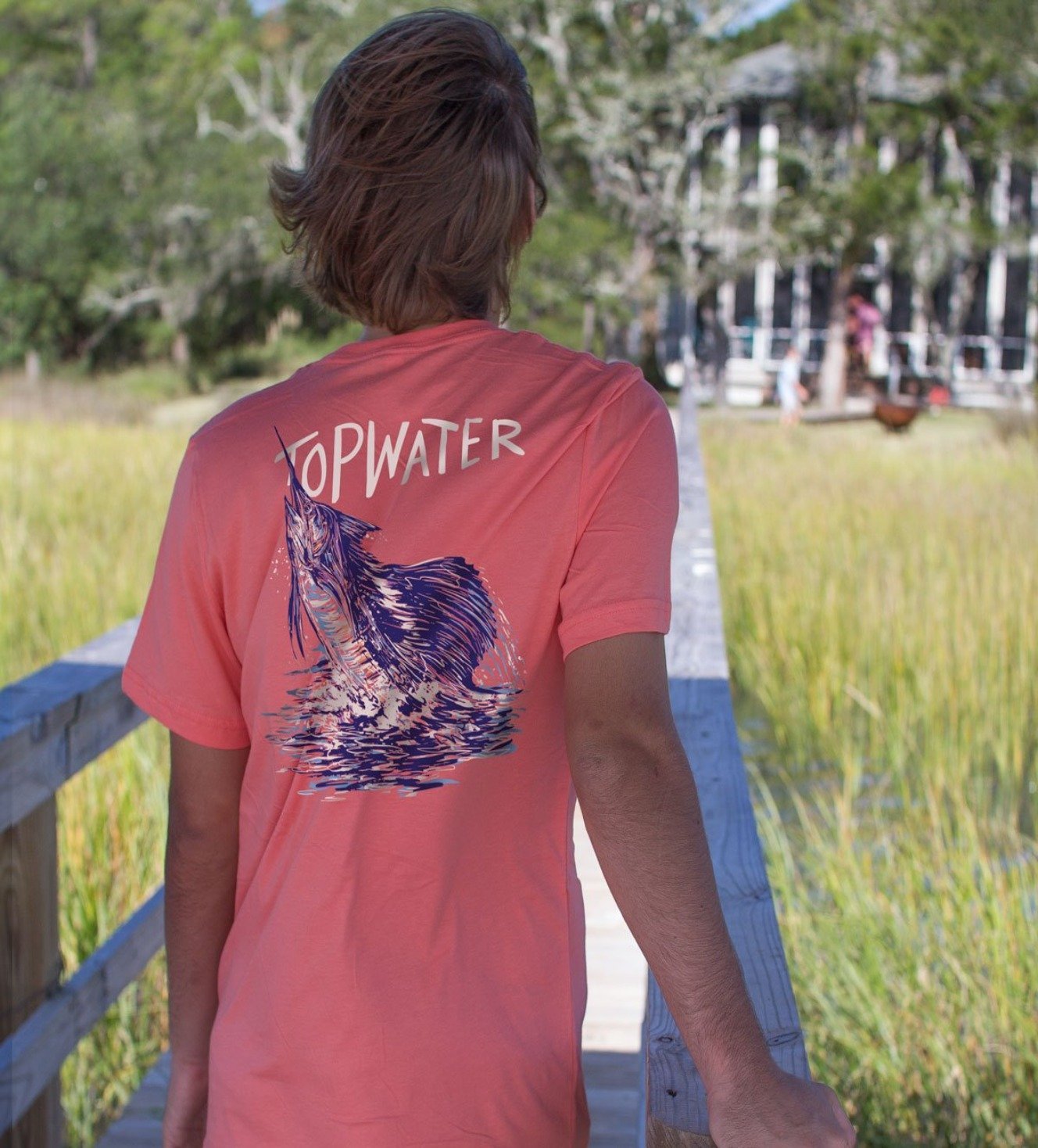 Sailfish Jumping - Short Sleeve T-Shirt by Topwater