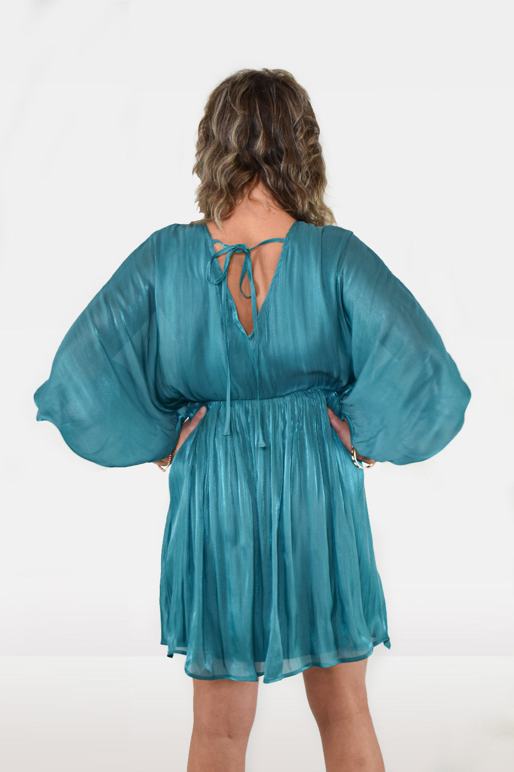 slim fit dress slacks Satin Smocked Babydoll Dress