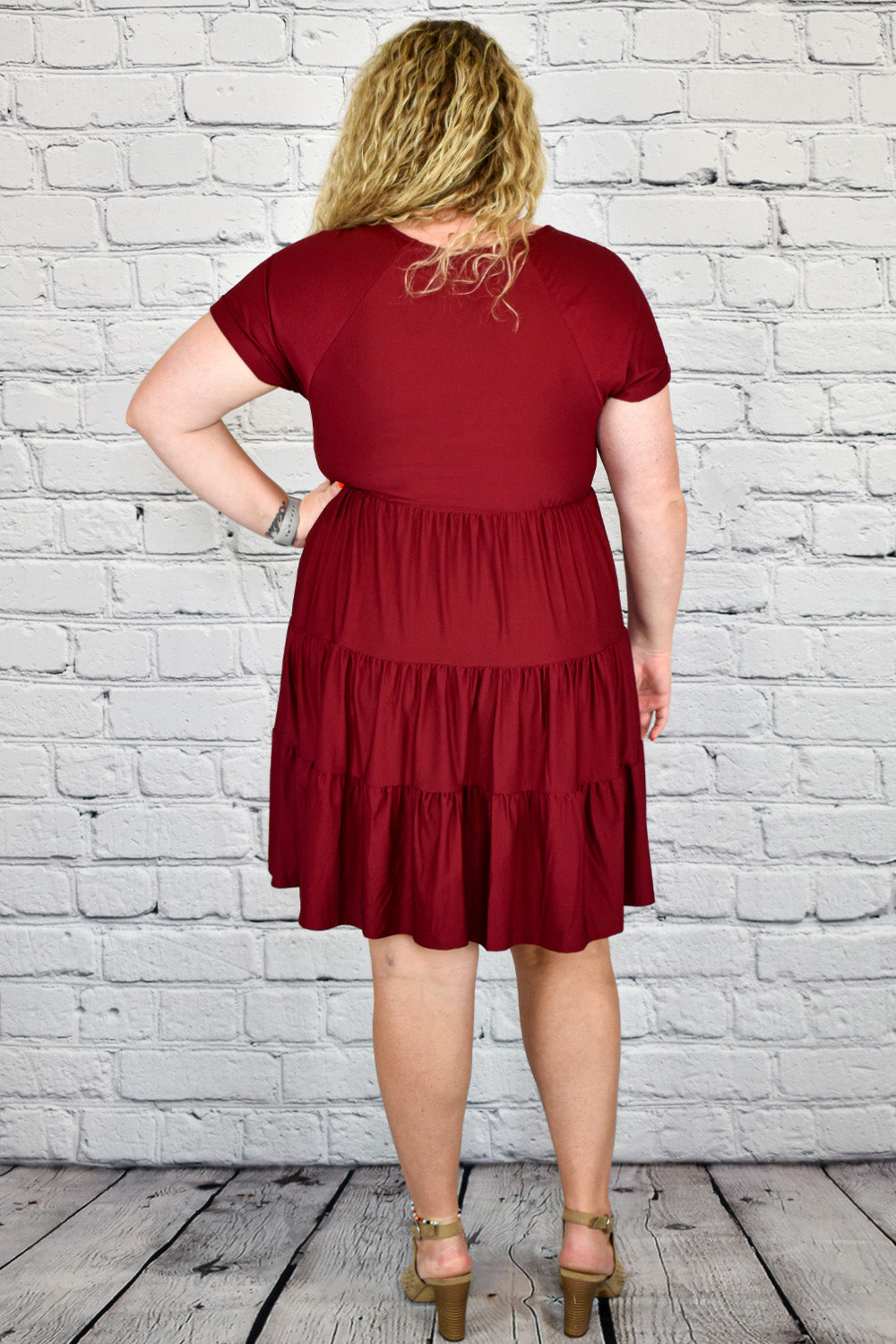 Elegant Umgee Babydoll Dress in Plus | Hometown Heritage 2XL / Wine Elegant Umgee Babydoll Dress in Plus | Hometown Heritage 2XL / Wine