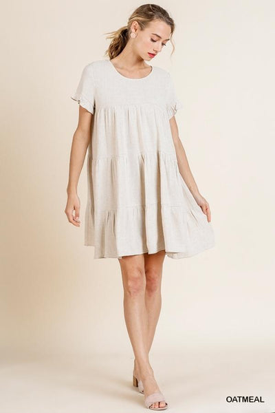 Tiered Ruffle Babydoll Dress by Umgee Clothing