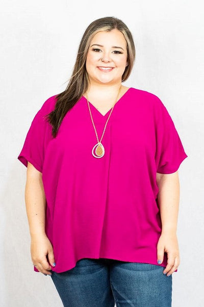 90 SSS-L {My Gift To You} Eggplant V-Neck Babydoll Top EXTENDED PLUS SIZE  3X 4X 5X in 2023
